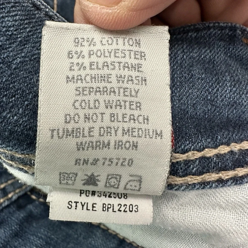 BKE Payton Bootcut  Stretch Jeans Women's 29 R 29x31.5 Blue Dark Wash Mid Rise